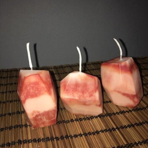 3 Mirror Geometric Gems Silicone Candle Mold for DIY Epoxy Resin Aromatherapy Candle Plaster Ornaments Handicrafts Mould Tools