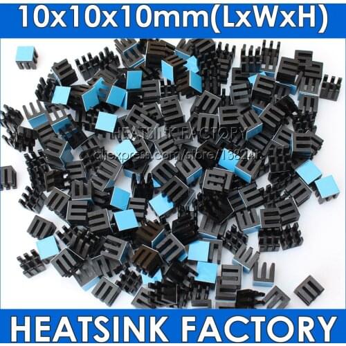 Radiator Aluminum Heatsink 10mm x10mm x 10mm Heat sink Extruded Profile Heat Dissipation For Cooling with Thermal pad