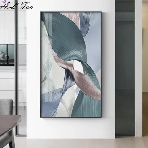 Abstract modern luxury canvas painting ribbon posters and nordic prints wall art pictures for living room fashion home decor