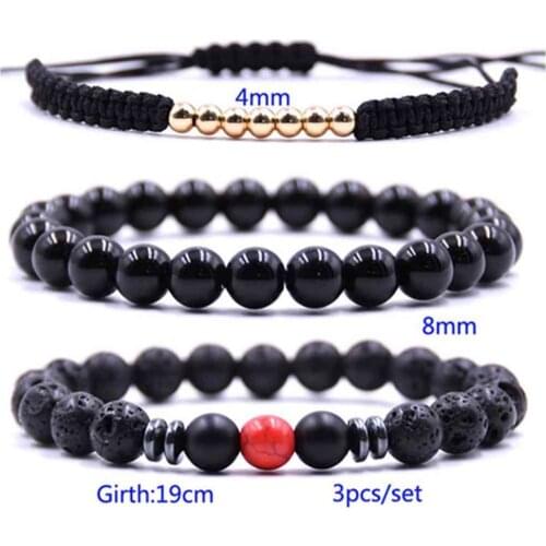 ASHMITA 2018 new popular Couples Distance Bracelet Matte Black Stone Gold Rhinestone Balls Bangle for Women Men