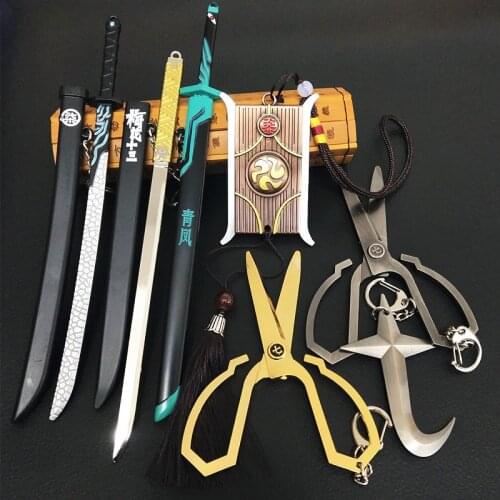 @Ready Stock@ Assassins Five Six Seven Anime Model Keychain Scissors token plum blossom thirteen darts Key Ring Cosplay Gifts