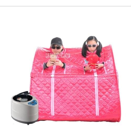 AL-TS18Y Double Folding Steaming Box Household Remote Control Sitting Type Portable Full Body Thickened Steam Sauna Box 220V
