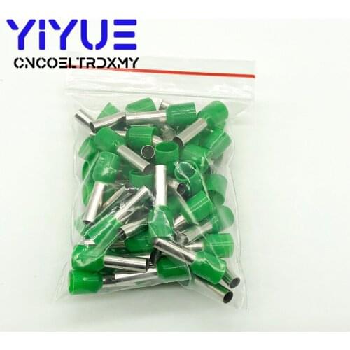E6012 Tube insulating terminals 6.0MM2 100PCS/Pack Insulated Cable Wire Connector Insulating Crimp Terminal Connector E