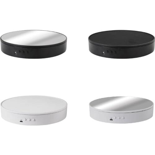5V 3 Speeds Electric Rotating Display Stand Mirror 360 Degree Turntable Jewelry Holder For photography, jewelry display