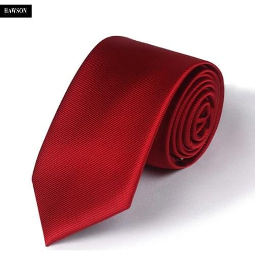 HAWSON Solid Polyester Textile Neckties Pure Color Ties For Men, Necktie for Business Wedding Party, Mens Suit Accessories