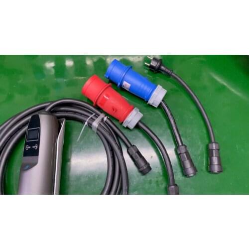 KHONS EV Portable Charger with 3 Adapter 230V Electric Car Charger 32A 7.2kw 5m Type 2 Plug Electrical Plug Leaf Fast Charger