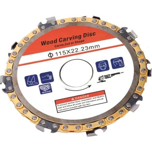115mm Chains Wear-resistant 8T Woodworking Disc Grooving Machine Chains Disc Wood Carving Cutting Disc for 115 Angle Grinder