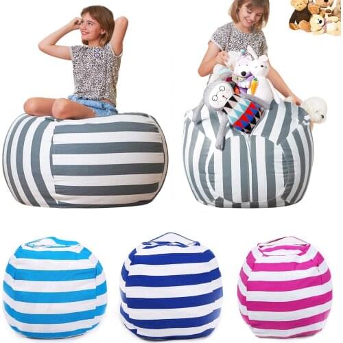 Hot Stuffn Sit Stuffable Animal Toys Storage Bean Bag Stuffed Children Kids Plush Toy Organizer Multi-Purpose Large Capacity