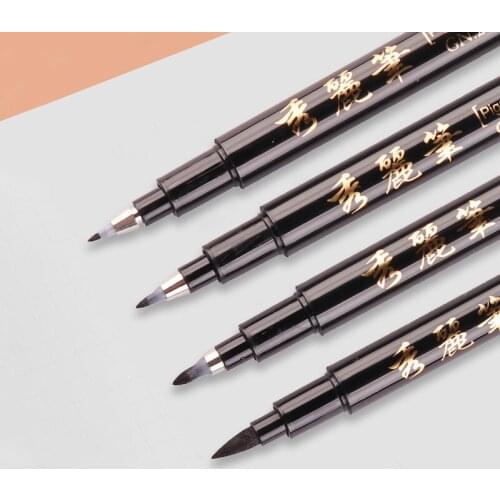 1pcs Calligraphy Pen Set Fine Liner Tip Medium Brush Pens for Signature Drawing Hand Lettering School Album Art Supplies