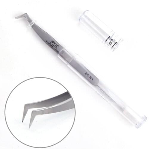 VETUS 6A-SA Eyelash Extension Tweezers Stainless Steel Precision Tweezer Forceps Volume Lash Tweezers Pliers Makeup Pincet Tool