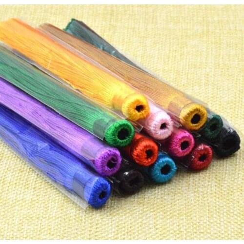 12cm Mixed Chinese Handmade Calendar Curtain Tassel Fringe Purl Macrame Pendant DIY Jewelry Accessories Making 50 PCS