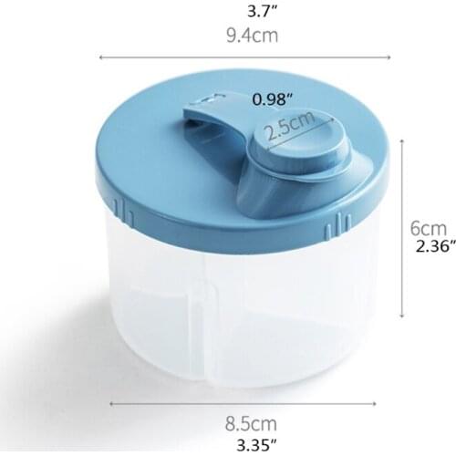 P31B 4-Grids Portable Baby Food Storage Box Infant Essential Cereal Holder Milk Powder Organizer Toddler Kids Snacks Container