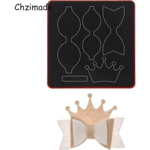 Chzimade Bows Shaped Wooden Leather Cutting Dies Mold For Diy Leather Blade Punching Handmade Crafts