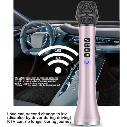 L-698 professional 15W portable USB wireless Bluetooth karaoke microphone speaker with Dynamic microphone