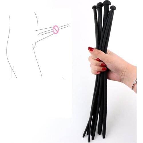 Length 350mm urethral sound silicone penis plug diameter4.5-11.5mm 7 size penis urethral plug sounding sex toys for men