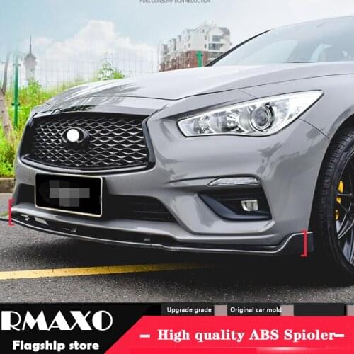 For Infiniti Q50 Body kit spoiler 2018-2019 For Infiniti Q50 ABS Rear lip rear spoiler front Bumper Diffuser Bumpers Protector