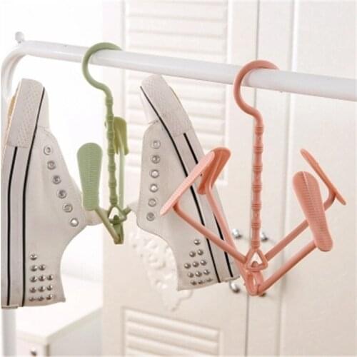 Simple Multifunction Drying Shoe Rack Creative Movable Balcony Shoes Storage Home Rotation Hook Clothes Socks Drying Racks