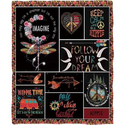 Dragonfly Psychedelic pattern funny Animal Blanket 3D full printed Wearable Blanket Adults/kids Fleece Blanket Drop Shipping 10