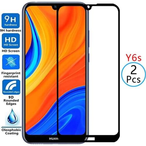 9d protective tempered glass for huawei y6s screen protector on huaweiy6s y 6s y6 s ys6 6ys safety film huawey huwei hawei huawe