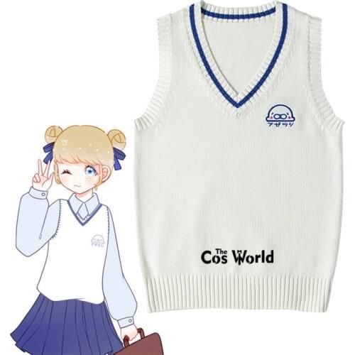 S-XXL Spring Autumn Sleeveless Baby Seals Pattern Embroidery Knit Vests Pullovers V Neck Sweaters For JK School Uniform