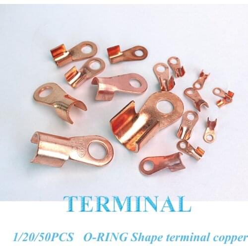 1/20/50PCS Terminal OT Series Splice Wire Dia Copper O shape Circular Naked Battery Cable Connector Open Lug