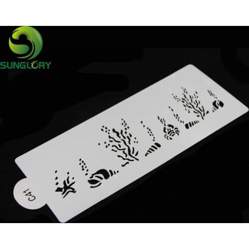 1PC Plastic Cookie Fondant Trees Lace Cake Stencil Baking Cake Decorating Tools Craft Kitchen Cupcake Decoration Template Mold