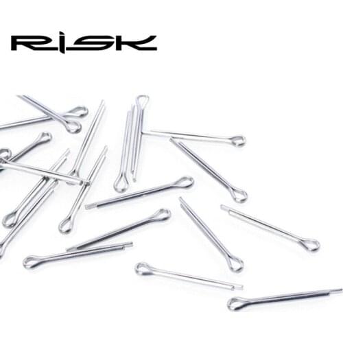 RISK 10pcs/lot Mountain Road Bike Bicycle Disc Brake Pad Fixing Stainless Steel Split Pin 4cm Cotter Lock Pin