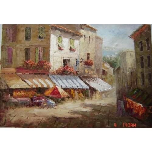100% Hand Painted impressionism art Paris street scene Canvas Oil Painting for Home Wall Art by Well Known Artist