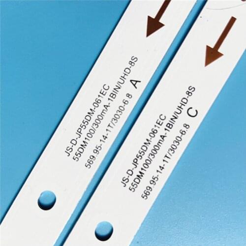 1A+8C/LOT New high quality 55inch TV backlight JS-D-JP55DM-A62EC 55DM1000/600MA-2BIN JS-D-JP55DM-C61EC 55DM1000/300MA-ABIN/FHD