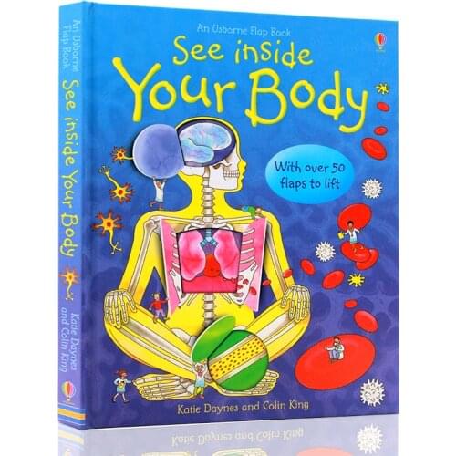 Look inside Your Body English 3D Flap Book Children Educational Picture Books Baby Reading Book