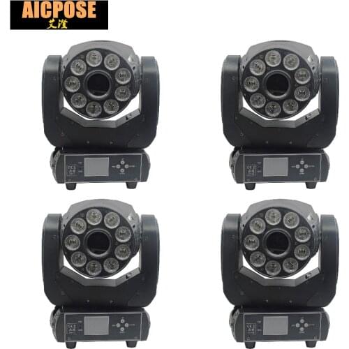 4pcs/lots 6x8w Lamp Gobo Strobe Disco DJ Lighting 6*8W RGBW 4IN1 LEDs Wash+30W LED Moving Head 30w mini led moving head spot