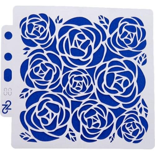 5pcs Ross Layering Stencilsr Spray stencil DIY Scrapbook photo album Decorative Embossing DIY Paper Card Crafts