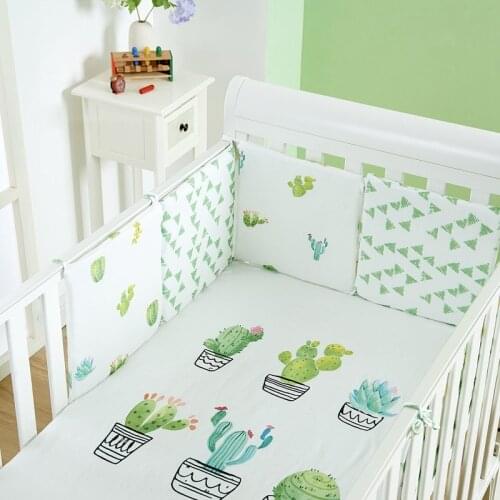 6pcs/Lot Baby Crib Bumpers for Newborn Baby Cot Bumper Cotton Baby Crib Protector Crib Bumpers Protector Newborn Bedding Set