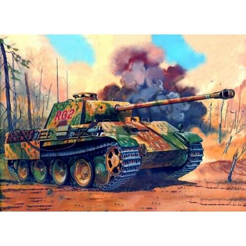 Wehrmacht Panther Tank Panzer TV Picture WW2 Weapon War Military Poster Vintage Kraft Paper Wall Sticker Painting Wall Art