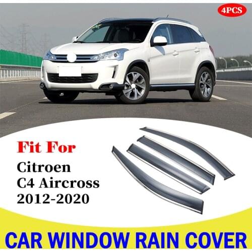 Car Window Deflectors Wind Deflector Sun Guard Rain Vent Visor Cover Trim Car Accessories FOR Citroen C4 Aircross 2012-2020