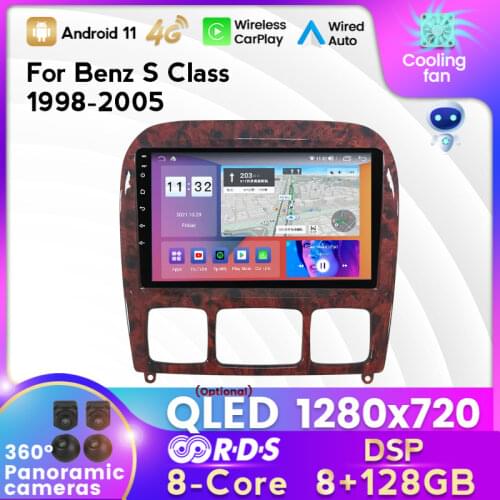 MEKEDE Car Radio For Benz S Class 1999-2007 Octa Core Android 10.0 Car DVD GPS Navigation Player Deckless Car Stereo Headunit