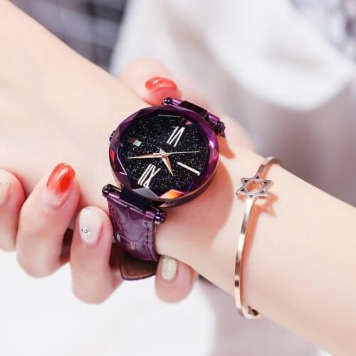 WISHDOIT Ladies Watches Waterproof Star Clock Fashion Luxury Womens Watch Casual Womens Quartz Relógio Feminino Girl