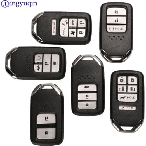 Jingyuqin Smart Remote Key Case Fob Shell For Honda City Jazz XRV Venzel HRV 2/3/4/6 Buttons