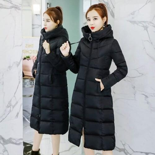 2018 Polyester Long Zipper Full Flocking Hot Sale New Style Big Size Slim Cotton Dress Jacket
