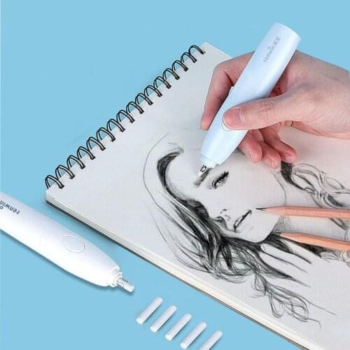 Cute Electric Eraser Kawaii Sketch Mechanical Rubber Art Electronic Pencil Erasers For Kids Stationery School Supplies