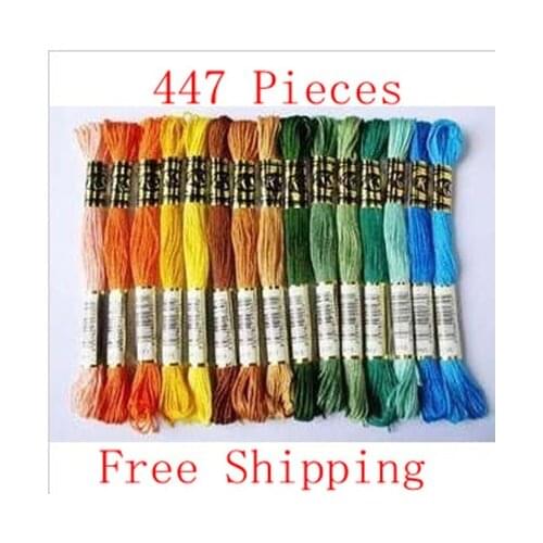 Hot Sell Total 447 Pieces Cross Stitch Thread Each Color is Available Free Shipping