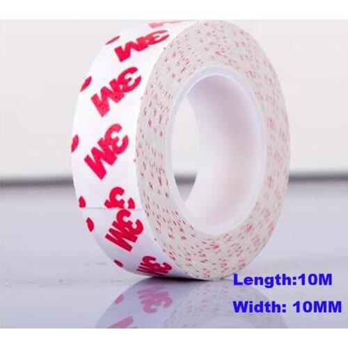 Good Quality 2PCS/Lot 10m*10mm High Viscosity Adhesive Tape Double Sided Adhesive Tape Scotch Tape