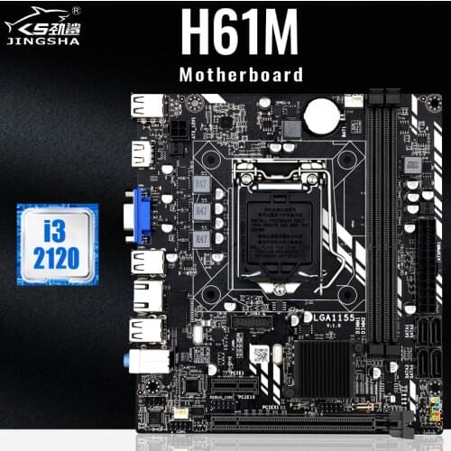 LGA 1155 Motherboard Set for Intel Core i7 / i5 / i3 / pentium / celeron LGA1155 DDR3 M-ATX Intel Motherboards with I3-2120 CPU