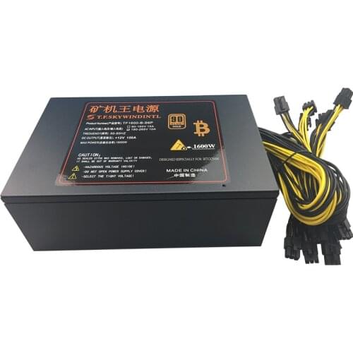 T.F.SKYWINDINTL 1600W Eth Coin Apw3 12*6PIN PSU Ethereum Coin For Power Supply 1600W Ethereum Mining Antminer d3 S7 Bitcoin