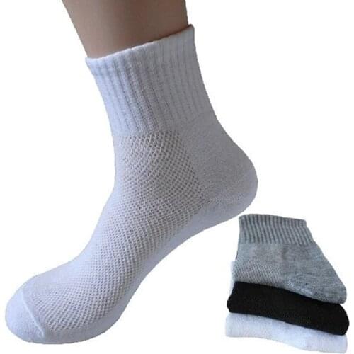 10 Pairs/Lot Socks Black White Grey Mens Women Unisex Ankle Socks Thin Net Solid Casual Short Summer Sock Wholesale Socks