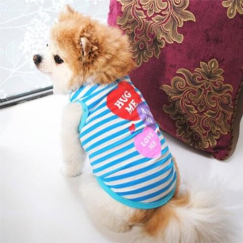 Newest Dog Clothes Puppy Striped Vest Pet Costume Cartoon Dog Clothing Kitten Outfit Pets Apparels For Small Dogs Shirt Vest