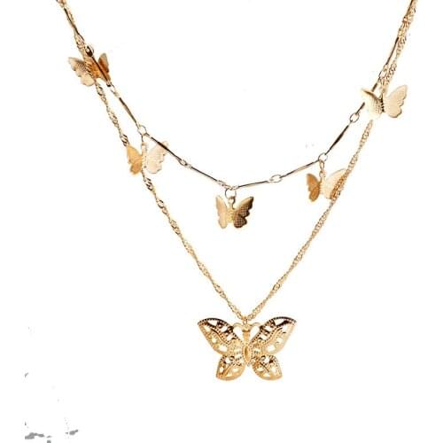 2021 New Gold color Choker Necklace for womenTassel Pendant Chain Necklaces & Pendants chokers Fashion Jewelry
