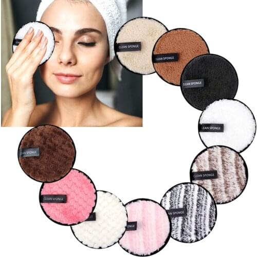 Microfiber Makeup Remover Reusable Puff Washable Cotton Pads Face Cleansing Towel Make-up Wipes Discs Healthy Skin Double layer