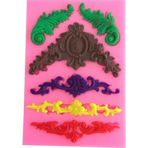 Fondant Cake Emblema Mold Liquid Silicone Stereo Mold Baking Lace Fondant Silicone Pad Wholesale 15-26
