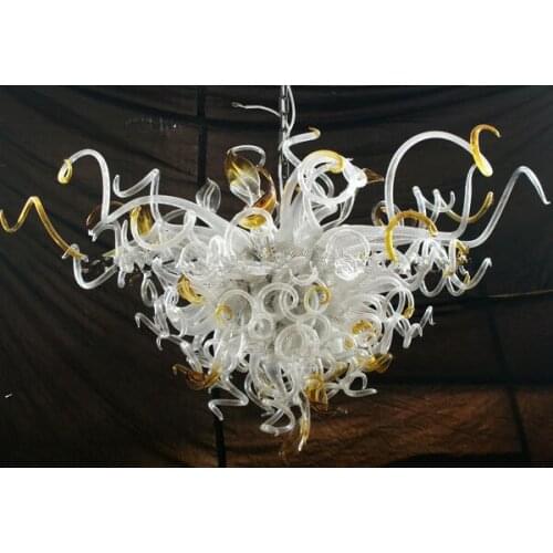 Contemporary Clear Lamps 100% Hand Blown Glass Chandelier Lightings LED Art Glass Lamps for Sale